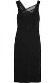 Clairvale lace-paneled crepe midi dress at The Outnet